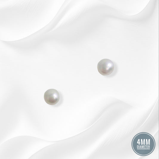 925 Sterling Silver Stud Earrings with Freshwater Pearls