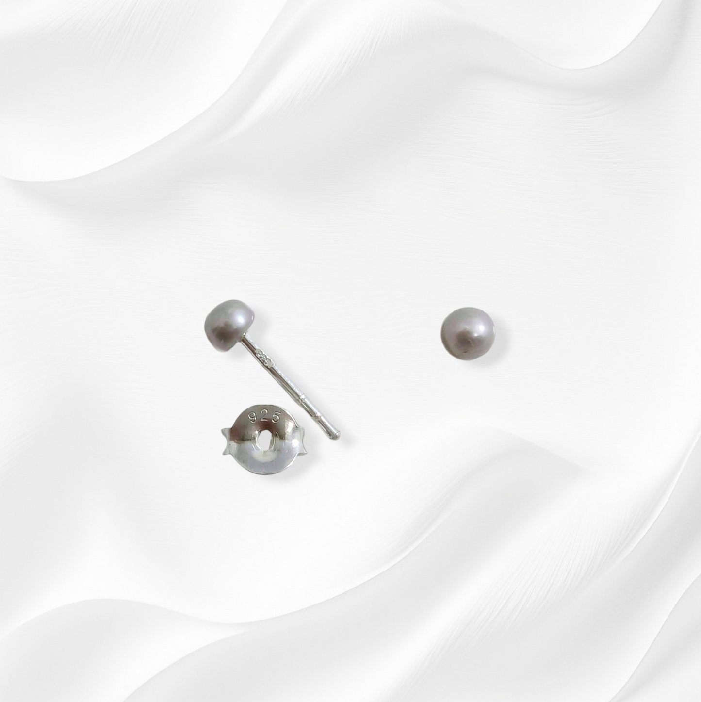 925 Sterling Silver Stud Earrings with Freshwater Pearls