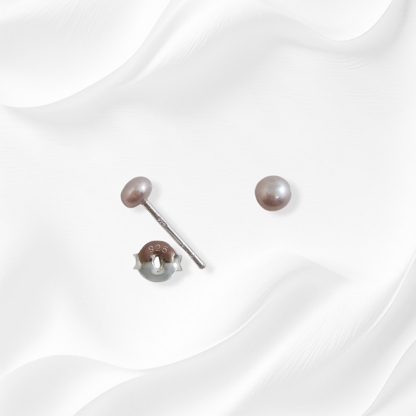 925 Sterling Silver Stud Earrings with Freshwater Pearls