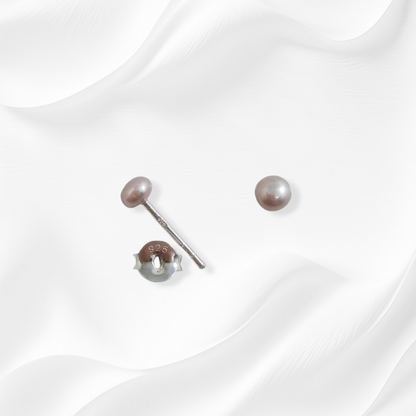 925 Sterling Silver Stud Earrings with Freshwater Pearls