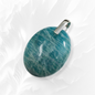 Authentic Amazonite Gemstone and 925 Sterling Silver Women's Pendant