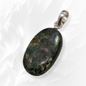 Authentic Ruby Zoisite Gemstone and 925 Sterling Silver Women's Pendant