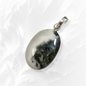 Authentic Moss Agate Gemstone and 925 Sterling Silver Women's Pendant