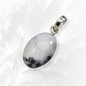 Authentic Dentritic Agate Gemstone and 925 Sterling Silver Women's Pendant