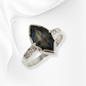 925 Sterling Silver Women's Ring with Authentic Labradorite Gemstone