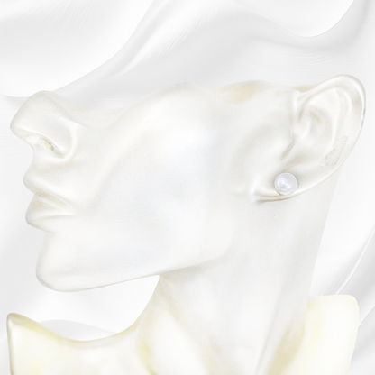 925 Sterling Silver Stud Earrings With Authentic Natural Pearls