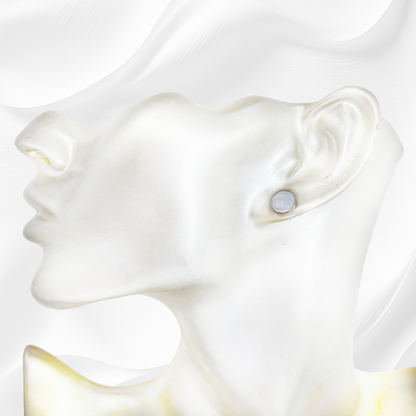 925 Sterling Silver Stud Earrings With Authentic Mother of Pearl