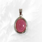 925 Sterling Silver Women Pendant With Authentic Pink Jade