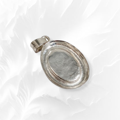 925 Sterling Silver Women Pendant With Authentic Pink Jade