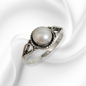 925 Sterling Silver Women's Ring with Authentic Freshwater Pearl