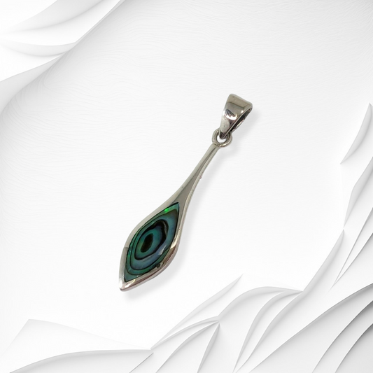 925 Sterling Silver Women Pendant With Authentic Mother of Pearl *Abalone Shell
