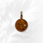 925 Sterling Silver Women Pendant With Natural Amber