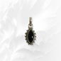 925 Sterling Silver Pendant With Authentic Black Onyx Gemstone