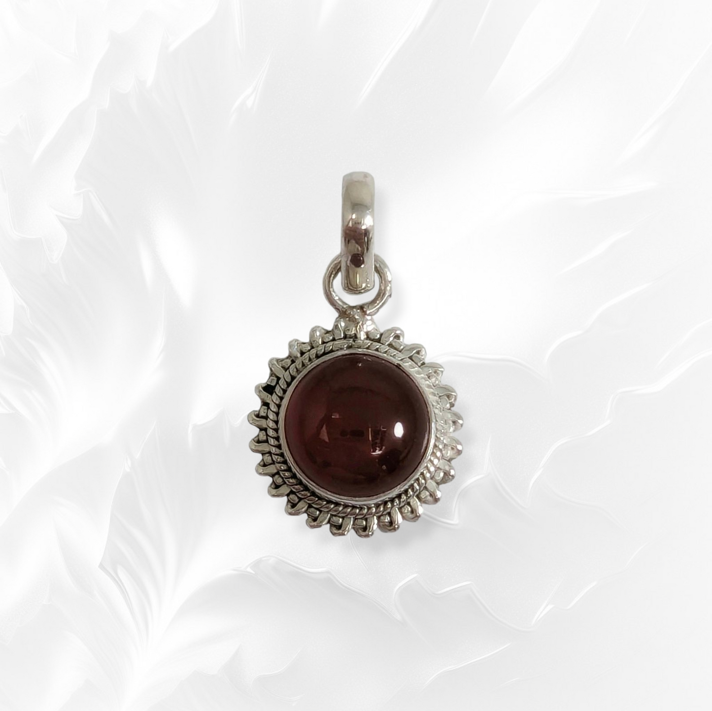 925 Sterling Silver Women Pendant With Authentic Carnelian Gemstone