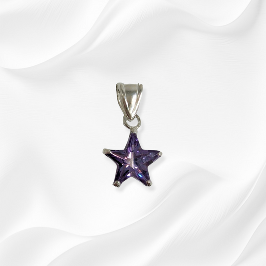 925 Sterling Silver Women Pendant With Cubic Zirconia Crystals *Star Pendant