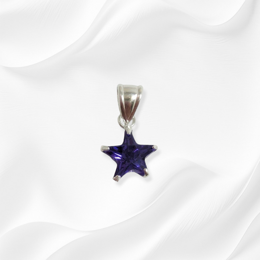 925 Sterling Silver Women Pendant With Cubic Zirconia Crystals *Star Pendant