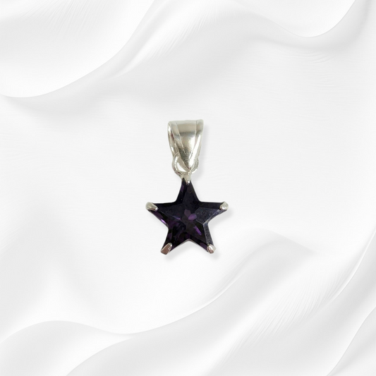 925 Sterling Silver Women Pendant With Cubic Zirconia Crystals *Star Pendant