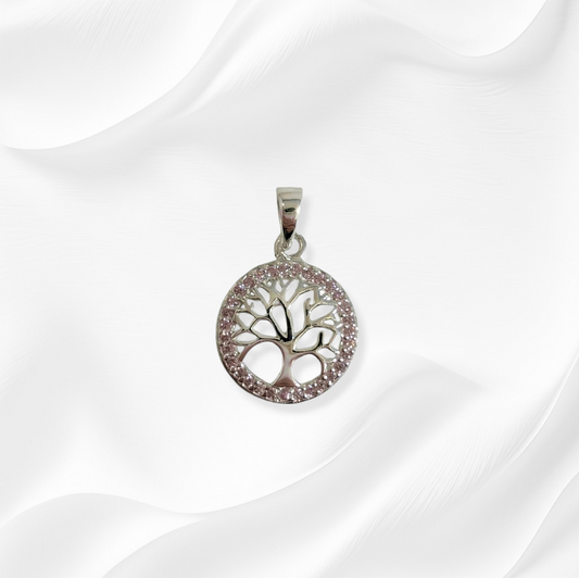 925 Sterling Silver Women Pendant With Cubic Zirconia Crystals *Tree of Life Pendant