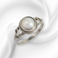925 Sterling Silver Women's Ring with Authentic Freshwater Pearl