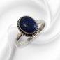 925 Sterling Silver Women's Ring with Authentic Lapis Lazuli Gemstone