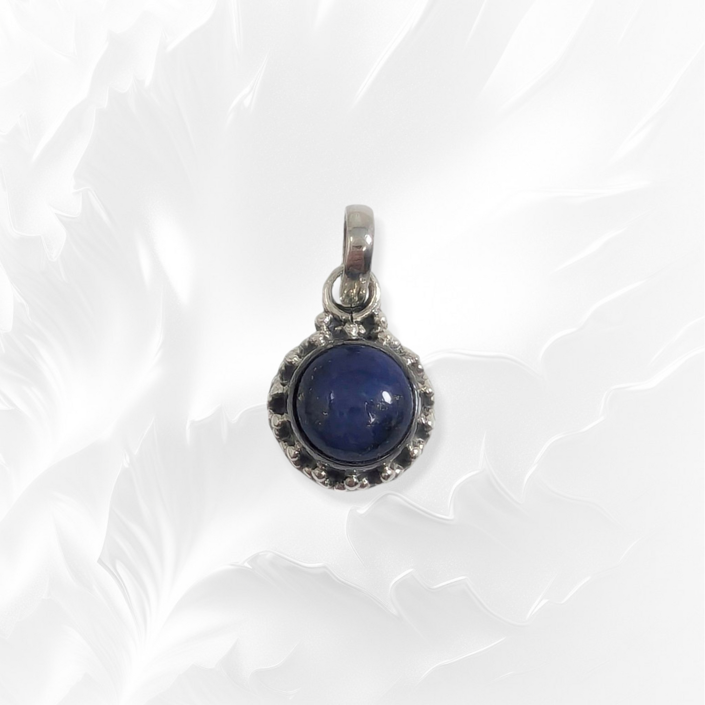 925 Sterling Silver Women Pendant With Authentic Lapis Lazuli Gemstone