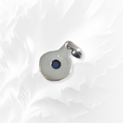 925 Sterling Silver Women Pendant With Authentic Lapis Lazuli Gemstone