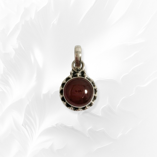 925 Sterling Silver Women Pendant With Authentic Carnelian Gemstone