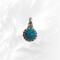 925 Sterling Silver Women Pendant With Authentic Turquoise Gemstone