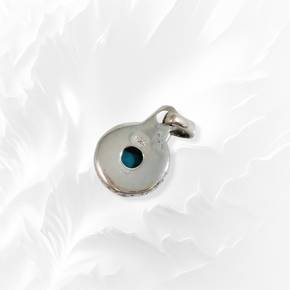 925 Sterling Silver Women Pendant With Authentic Turquoise Gemstone