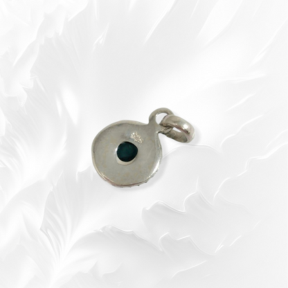 925 Sterling Silver Women Pendant With Authentic Green Onyx Gemstone