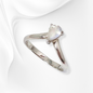 925 Sterling Silver Women's Ring with Authentic Moonstone Gemstone