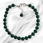 Authentic Green Onyx Gemstones with 925 Sterling Silver Women's Beads Bracelet