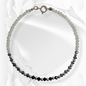 925 Sterling Silver Women's Bracelet with Crystal Beads