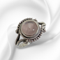 925 Sterling Silver Women's Ring With Authentic Rose Quartz