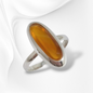 925 Sterling Silver Women Ring with Authentic Carnelian Gemstone