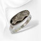925 Sterling Silver Women Ring with Authentic Smoky Quartz