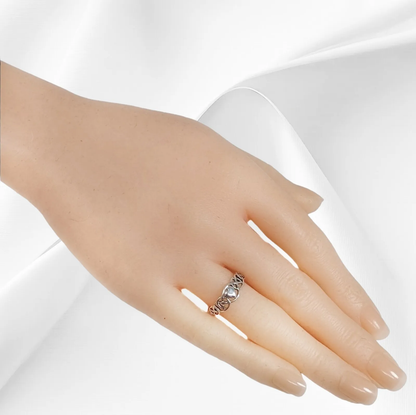 925 Sterling Silver Women's Celtic Knot Heart Ring