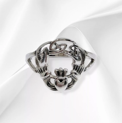 925 Sterling Silver Women's  Ring *Celtic Knot Claddagh Ring