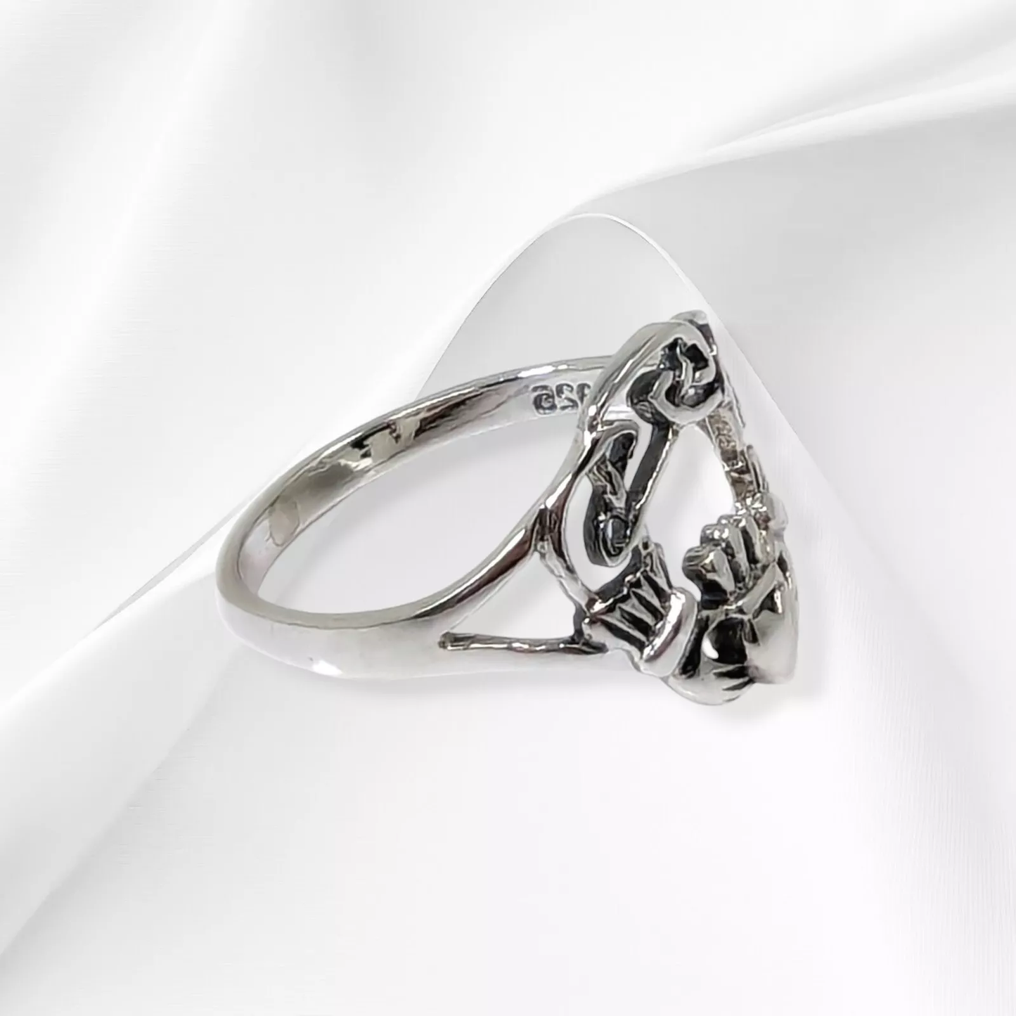925 Sterling Silver Women's  Ring *Celtic Knot Claddagh Ring