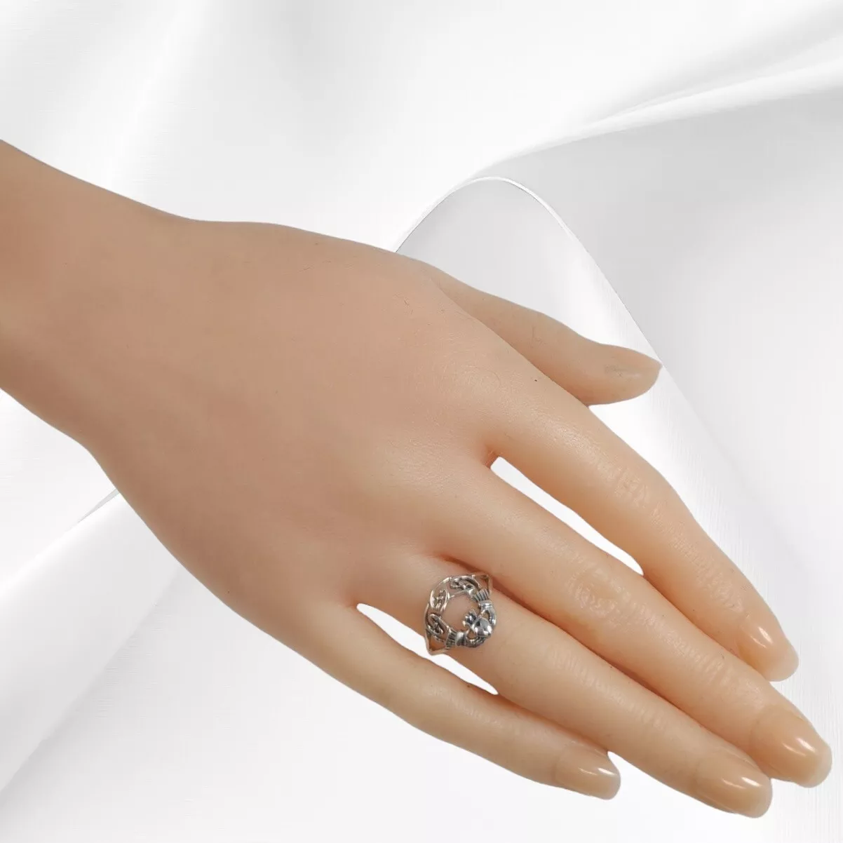 925 Sterling Silver Women's  Ring *Celtic Knot Claddagh Ring